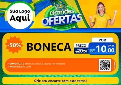Modelo de Cartaz para Cartaz A4 Horizontal com o tema Grandes Ofertas para Brinquedos