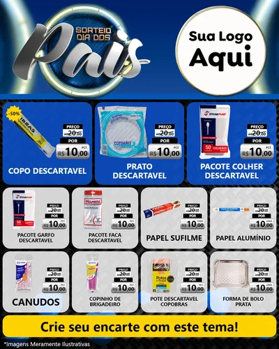 Modelo de Rede Social para Feed Instagram com o tema Sorteio Dia Dos Pais para Embalagens