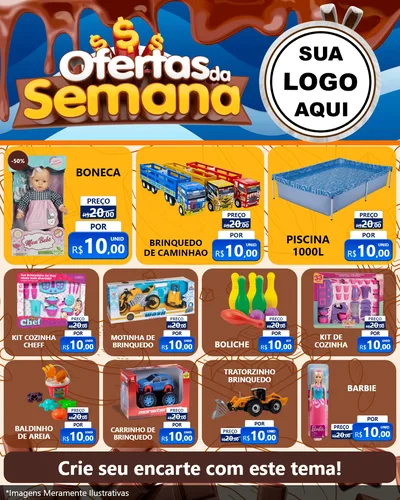Modelo de Rede Social para Feed Instagram com o tema Ofertas da Semana - Páscoa para Brinquedos