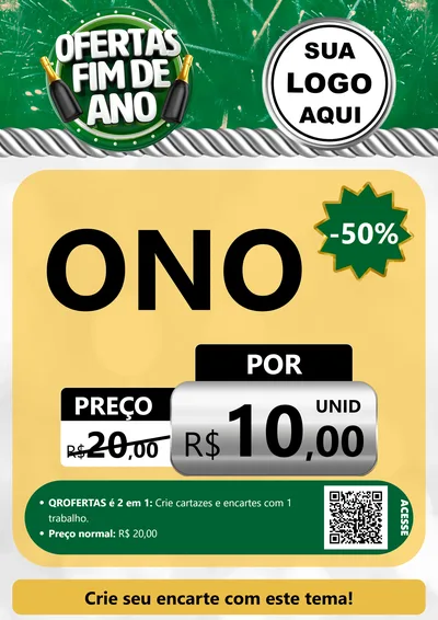 Modelo de Cartaz para Cartaz A4 Vertical com o tema Ofertas Fim de Ano para Óticas