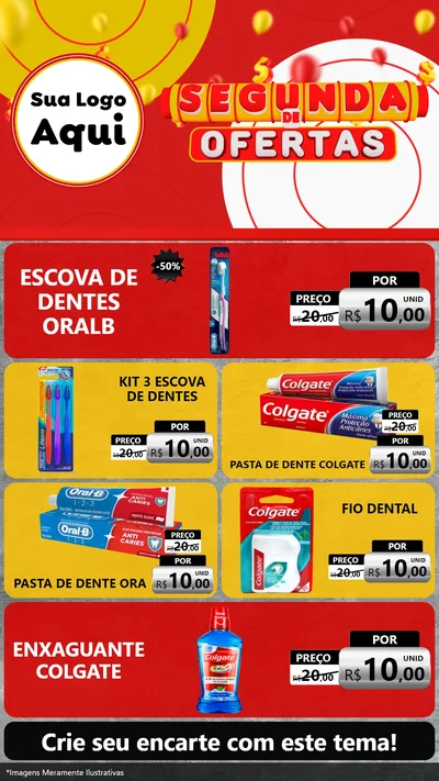 Modelo de TV para TV Vertical com o tema Segunda de Ofertas para Higiene Pessoal