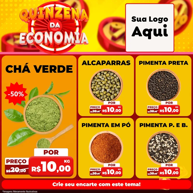 Modelo de Rede Social para Feed Facebook com o tema Quinzena Da Economia para Produtos Naturais