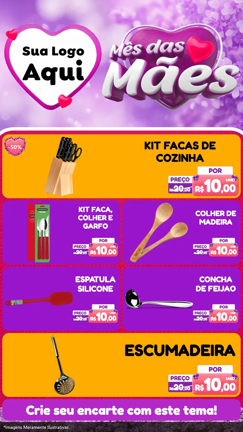 Modelo de TV para TV Vertical com o tema Mês das Mães para Utilidades Domésticas