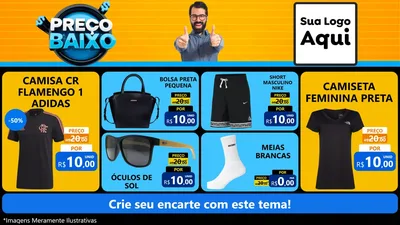 Modelo de TV para TV Horizontal com o tema Preço Baixo para Roupas e acessórios