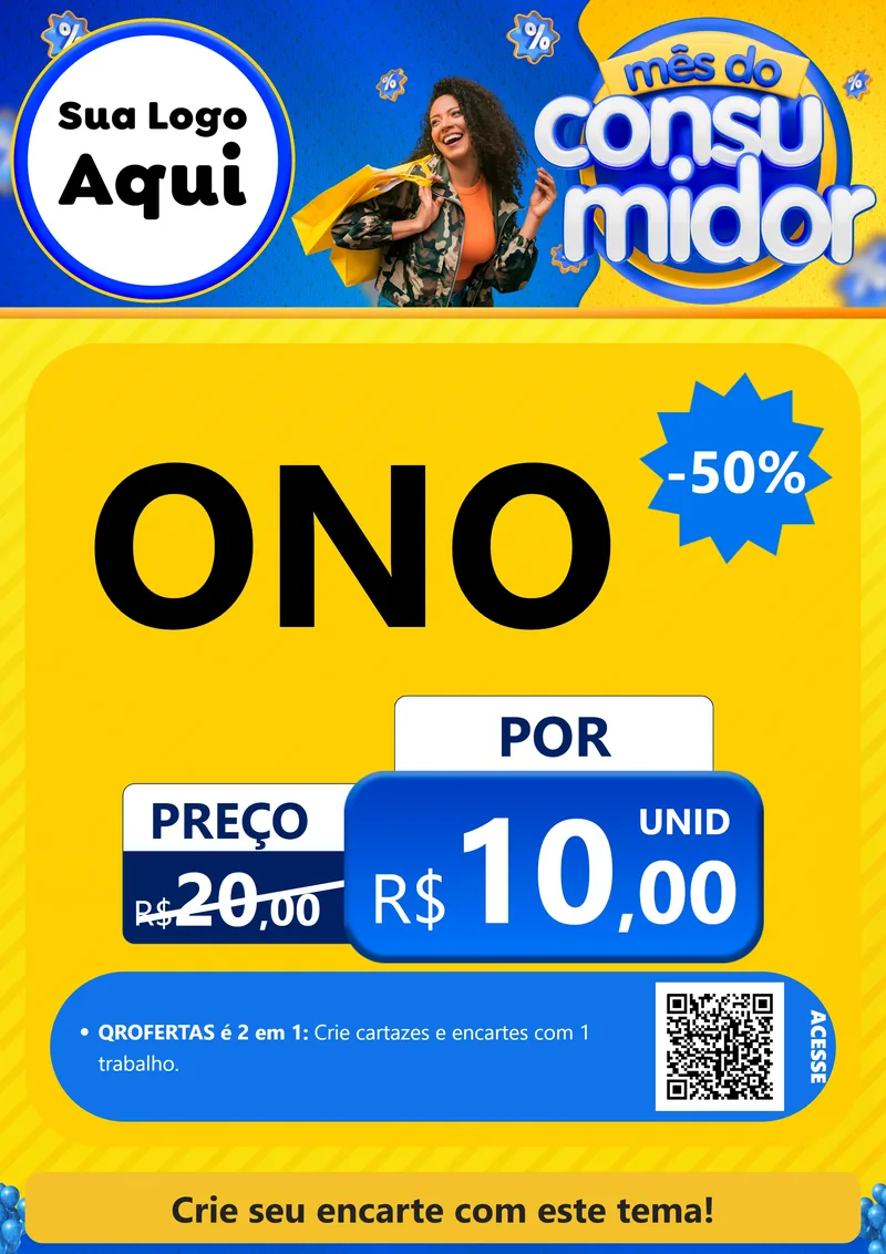 Modelo de Cartaz para Cartaz A4 Vertical com o tema Mês do Consumidor para Óticas