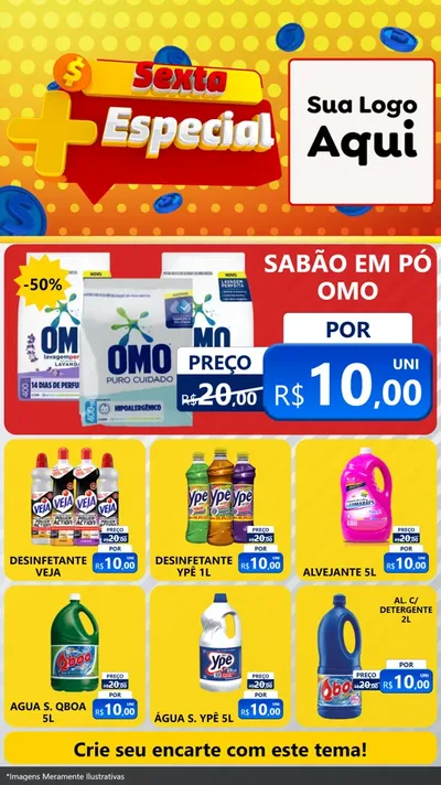 Modelo de Rede Social para Stories com o tema Sexta Mais Especial para Produtos de Limpeza