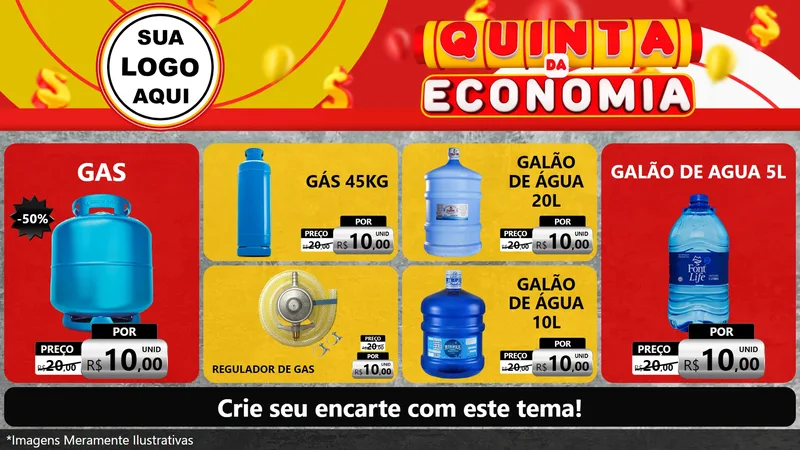Modelo de TV para TV Horizontal com o tema Quinta da Economia para Água e gás