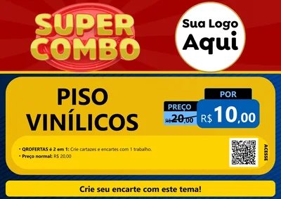 Modelo de Cartaz para Cartaz A4 Horizontal com o tema Super Combo para Material para Construção