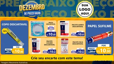 Modelo de TV para TV Horizontal com o tema Dezembro de Preço Baixo para Embalagens