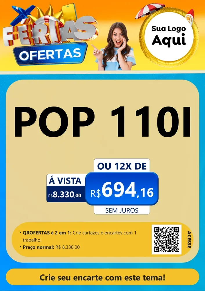 Modelo de Cartaz para Cartaz A4 Vertical com o tema Ofertas - Férias para Concessionaria de Motos