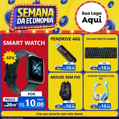 Modelo de Rede Social para Feed Facebook com o tema Semana da Economia para Informática