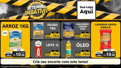 Modelo de TV para TV Horizontal com o tema Setembro Imbatível para Supermercado