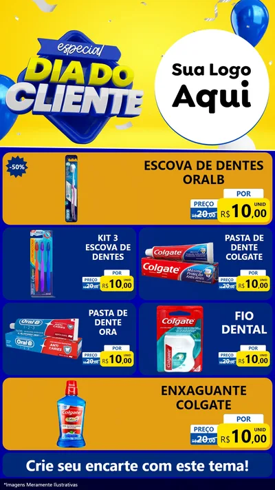 Modelo de TV para TV Vertical com o tema Especial Dia do Cliente para Higiene Pessoal