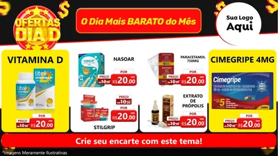 Modelo de TV para TV Horizontal com o tema Dia D para Farmácia