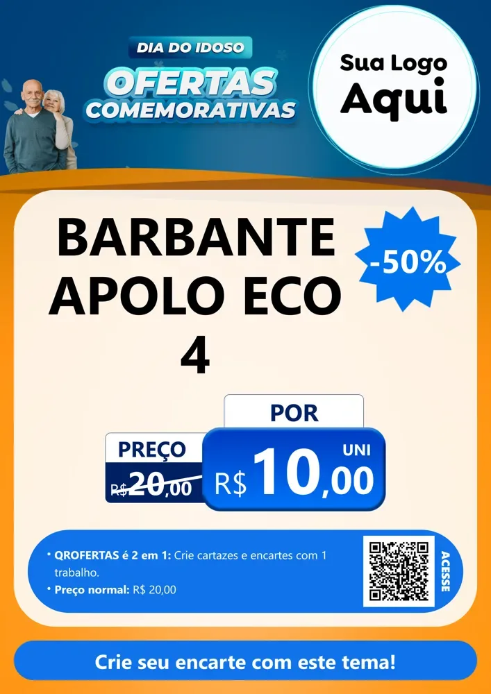 Modelo de Cartaz para Cartaz A4 Vertical com o tema Dia do Idoso para Armarinho e Aviamentos