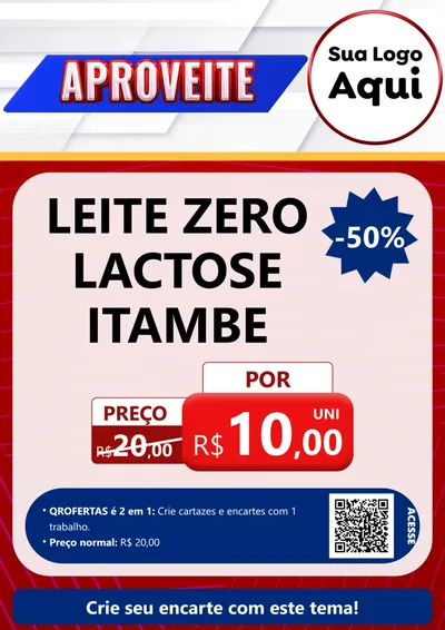Modelo de Cartaz para Cartaz A4 Vertical com o tema Aproveite para Frios e Laticínios