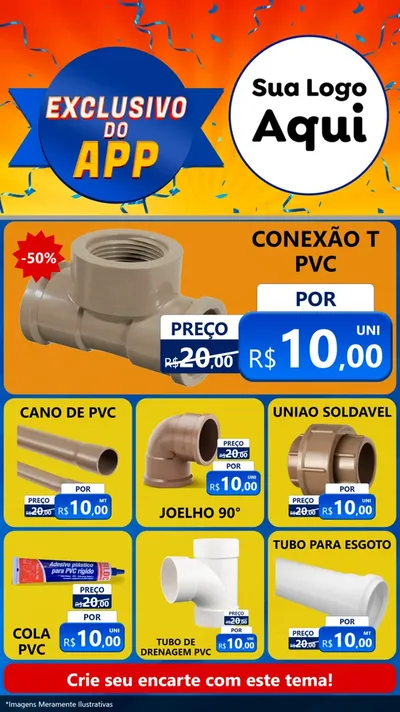 Modelo de Rede Social para Stories com o tema Exclusivo do Aplicativo para Tubos e conexões