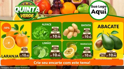 Modelo de TV para TV Horizontal com o tema Quinta Verde para Hortifrúti