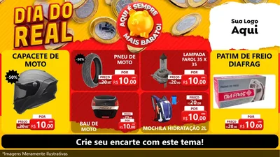 Modelo de TV para TV Horizontal com o tema Dia Do Real para Moto peças