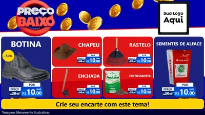 Modelo de TV para TV Horizontal com o tema Preço Baixo para Agropecuária