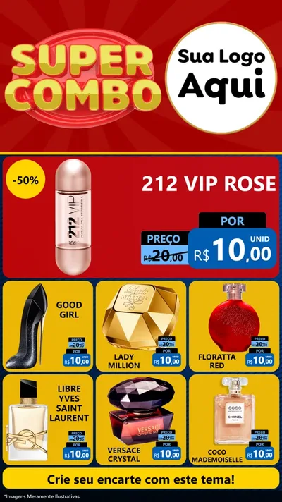 Modelo de Rede Social para Stories com o tema Super Combo para Perfumes