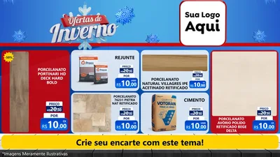 Modelo de TV para TV Horizontal com o tema Ofertas de Inverno para Pisos e revestimentos