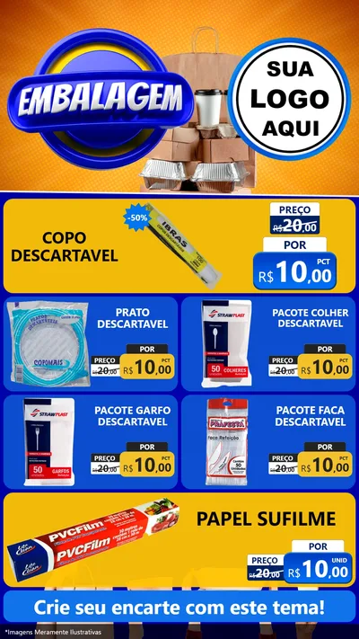 Modelo de TV para TV Vertical com o tema Embalagem para Embalagens