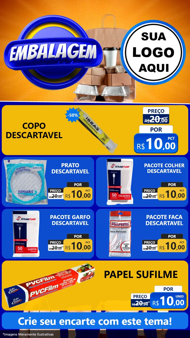 Modelo de TV para TV Vertical com o tema Embalagem para Embalagens