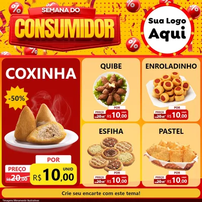 Modelo de Rede Social para Feed Facebook com o tema Semana do Consumidor para Salgadaria