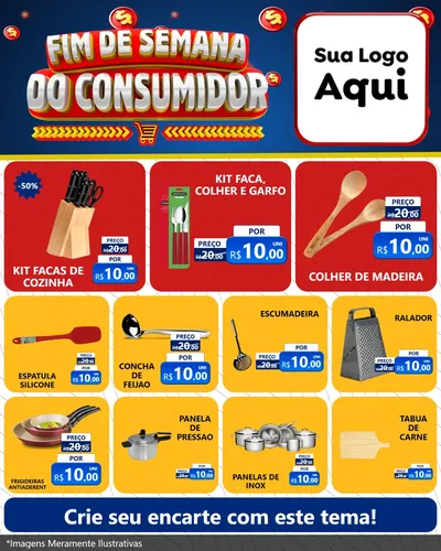 Modelo de Rede Social para Feed Instagram com o tema Fim de Semana do Consumidor para Utilidades Domésticas