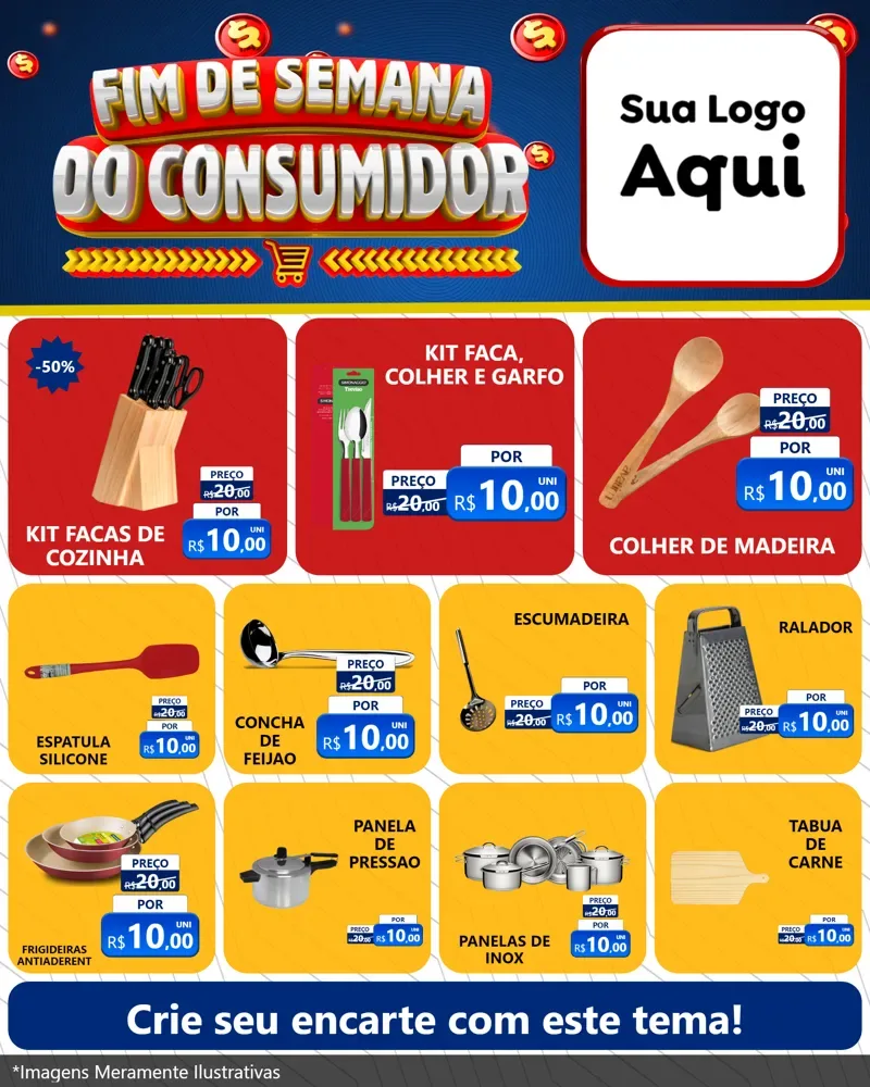 Modelo de Rede Social para Feed Instagram com o tema Fim de Semana do Consumidor para Utilidades Domésticas
