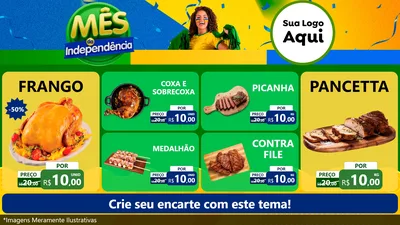 Modelo de TV para TV Horizontal com o tema Mês da Independência para Assados