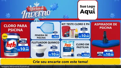 Modelo de TV para TV Horizontal com o tema Ofertas de Inverno para Produtos para Piscina
