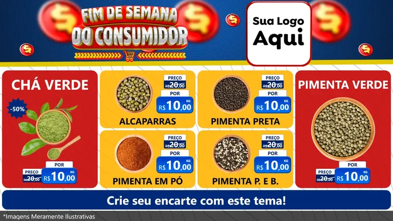 Modelo de TV para TV Horizontal com o tema Fim de Semana do Consumidor para Produtos Naturais