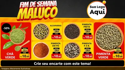 Modelo de TV para TV Horizontal com o tema Final de Semana Maluco para Produtos Naturais