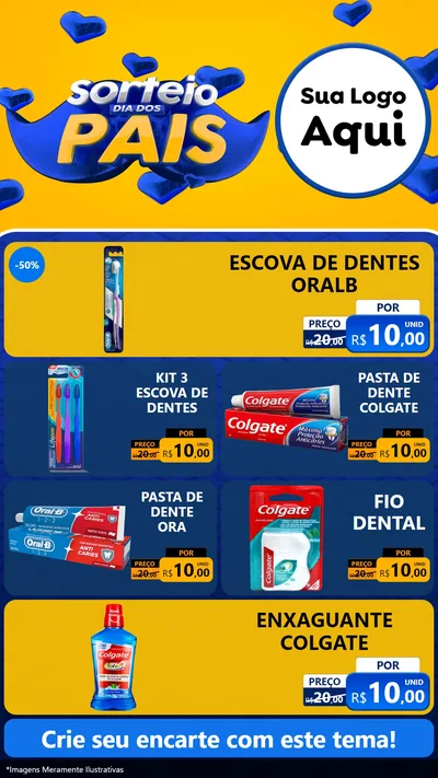 Modelo de TV para TV Vertical com o tema Sorteio Dia dos Pais para Higiene Pessoal