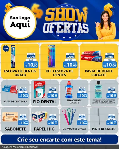 Modelo de Rede Social para Feed Instagram com o tema Show de Ofertas para Higiene Pessoal