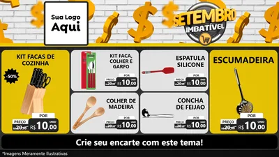 Modelo de TV para TV Horizontal com o tema Setembro Imbatível para Utilidades Domésticas
