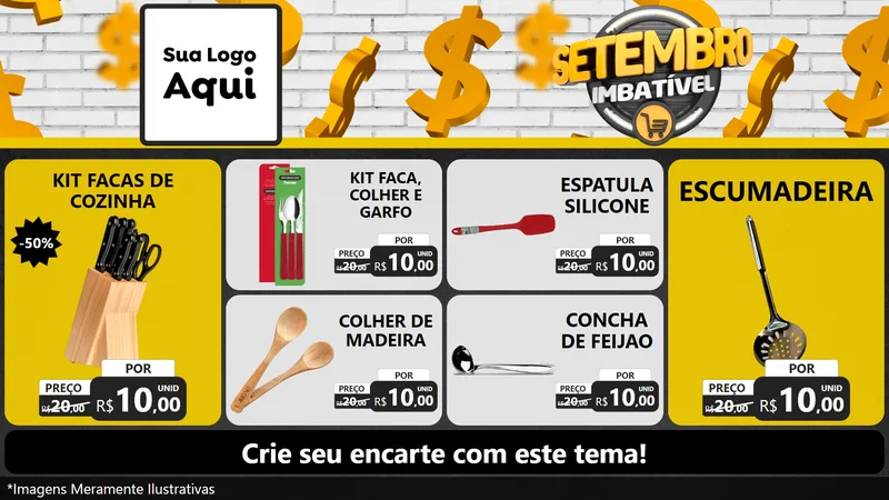 Modelo de TV para TV Horizontal com o tema Setembro Imbatível para Utilidades Domésticas