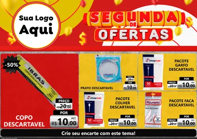 Modelo de Encarte para Encarte A4 Horizontal com o tema Segunda de Ofertas para Embalagens