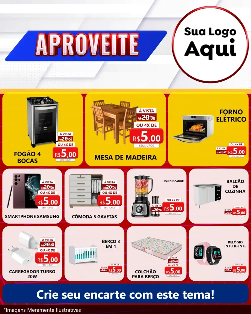 Modelo de Rede Social para Feed Instagram com o tema Aproveite para Móveis e Eletro