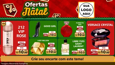 Modelo de TV para TV Horizontal com o tema Ofertas de Natal para Perfumes