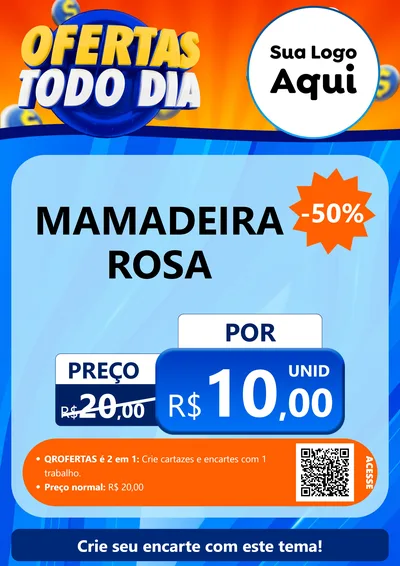 Modelo de Cartaz para Cartaz A4 Vertical com o tema Ofertas Todo Dia para Bebês