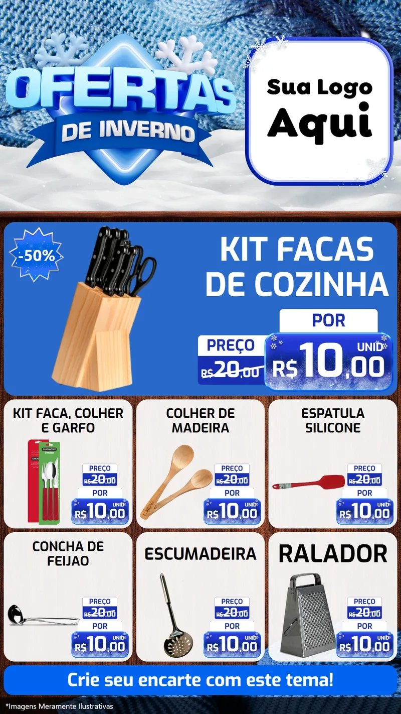 Modelo de Rede Social para Stories com o tema Ofertas de Inverno para Utilidades Domésticas