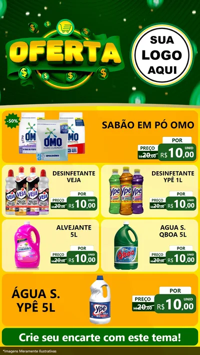 Modelo de TV para TV Vertical com o tema Oferta para Produtos de Limpeza