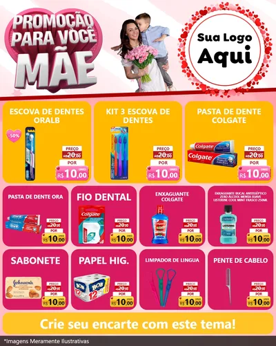 Modelo de Rede Social para Feed Instagram com o tema Promoção Para Você Mãe para Higiene Pessoal