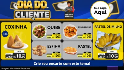 Modelo de TV para TV Horizontal com o tema Dia Do Cliente para Salgadaria