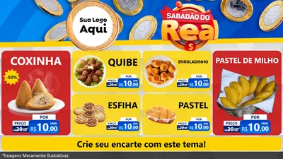 Modelo de TV para TV Horizontal com o tema Sabadão do Real para Salgadaria