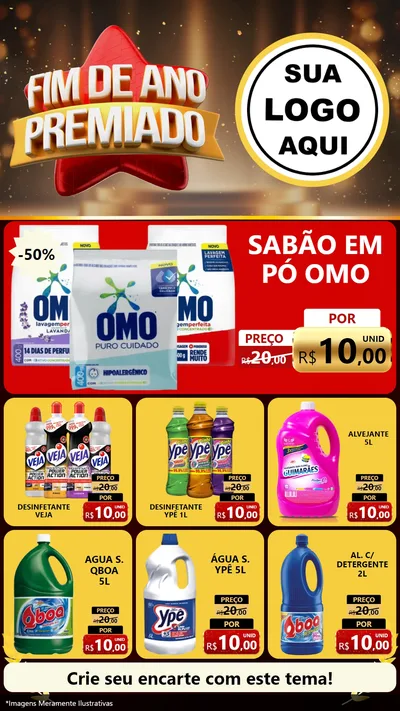 Modelo de Rede Social para Stories com o tema Fim de Ano Premiado para Produtos de Limpeza