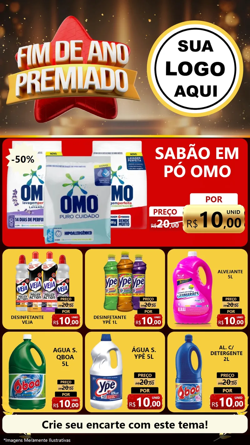Modelo de Rede Social para Stories com o tema Fim de Ano Premiado para Produtos de Limpeza